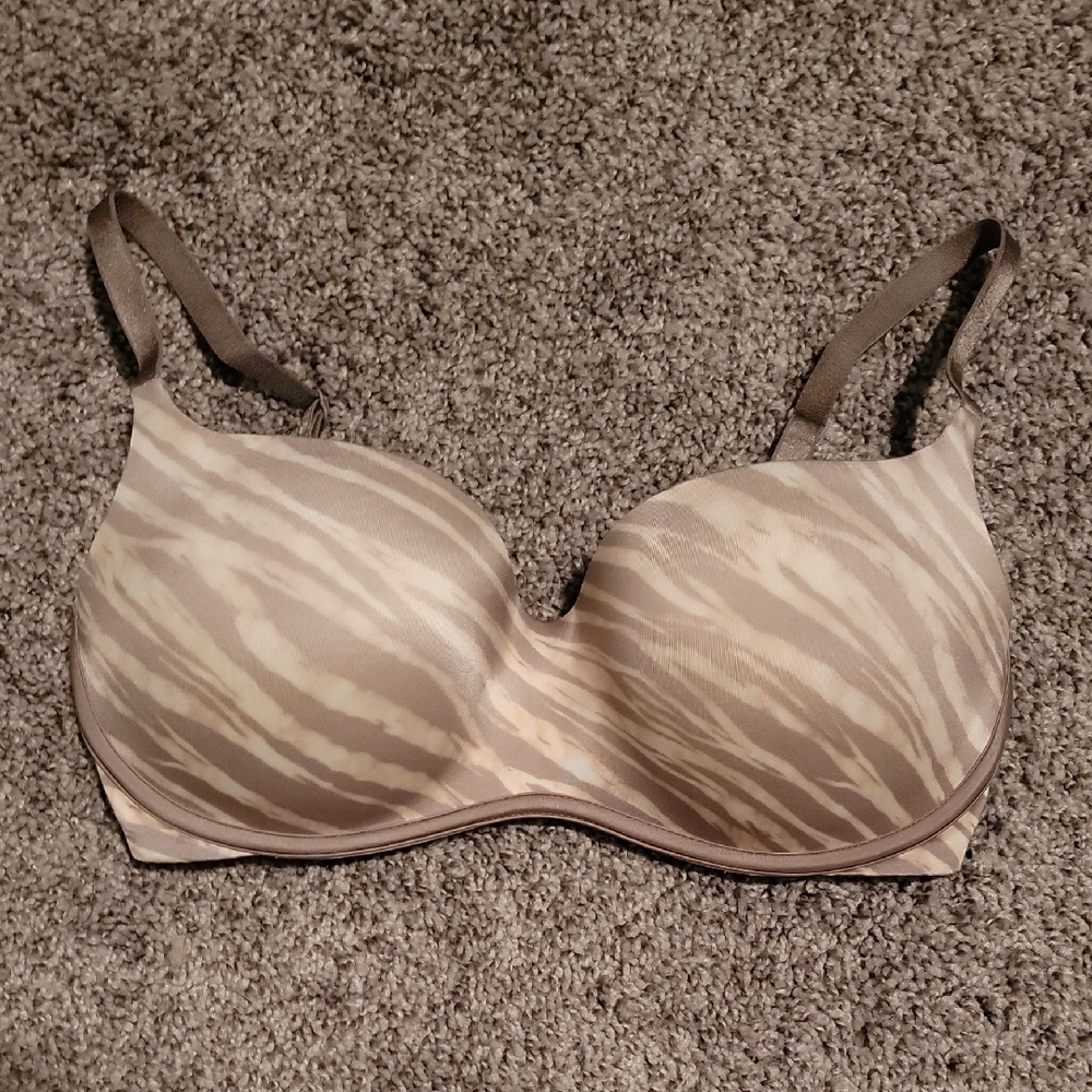 Victoria's Secret Knockout Bra Bronzed Zebra Print Sz.32DD